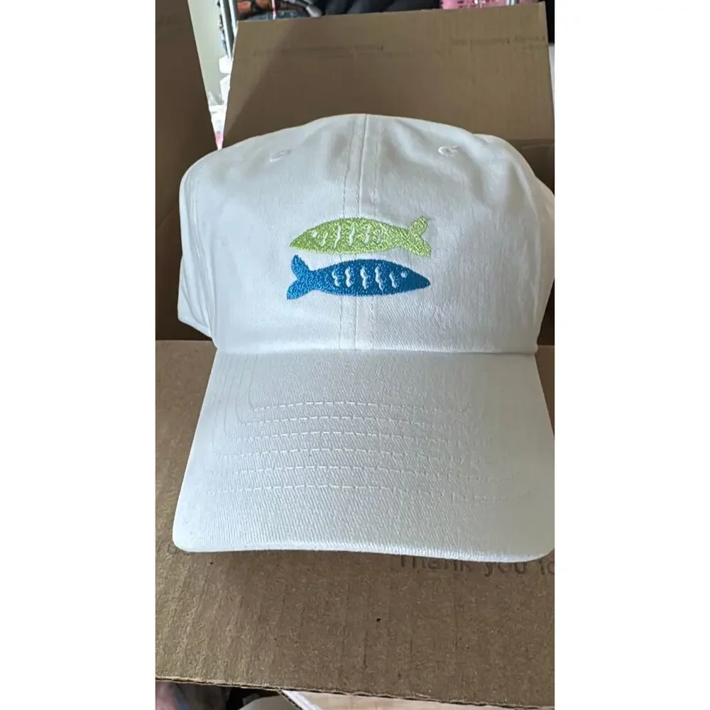 Goodfellow & Co Fish Men's Baseball Hat Off-White Adjustable NWT